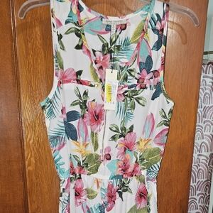 Speed Control Pink and Green Tropical Jumpsuit